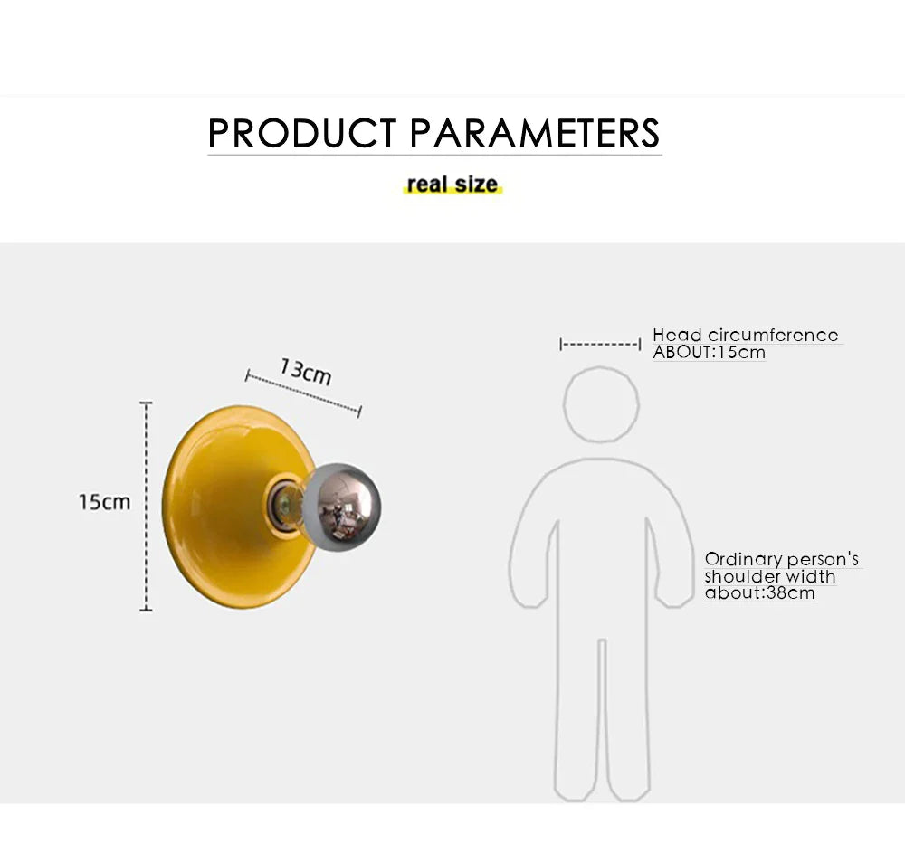 Afralia™ LED Macaron Wall Lamp: Retro Colorful Bedroom Light, E27 Living Room Lighting