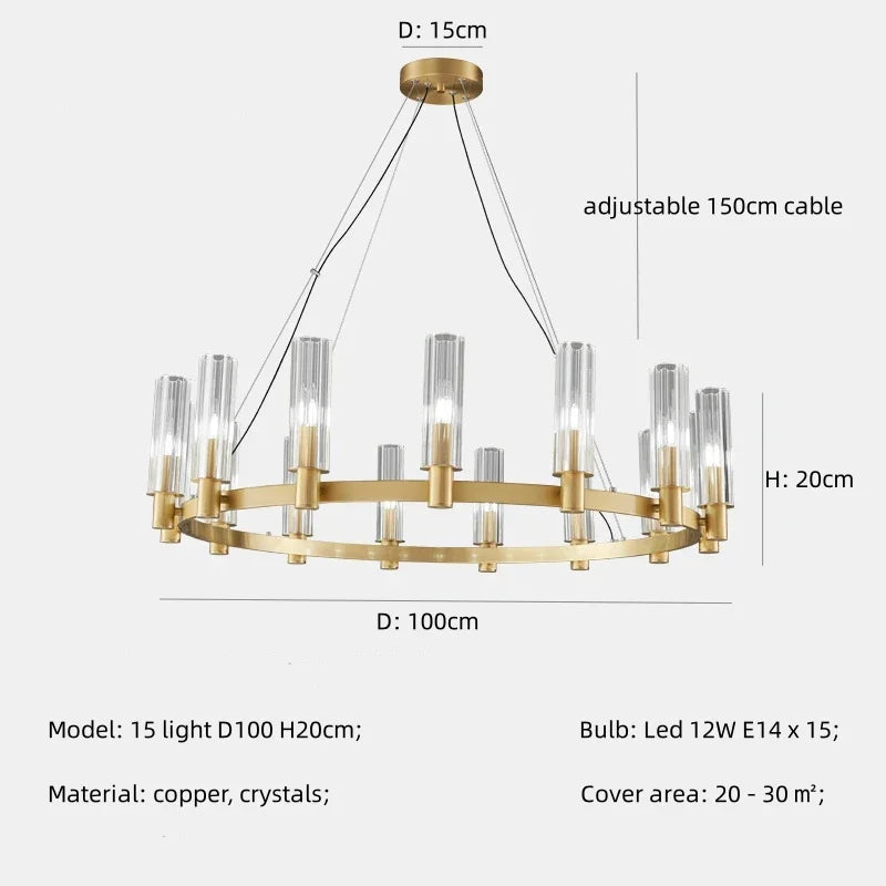 Afralia™ Crystal Chandelier Pendant Lights - Luxury LED Lighting for Living Room