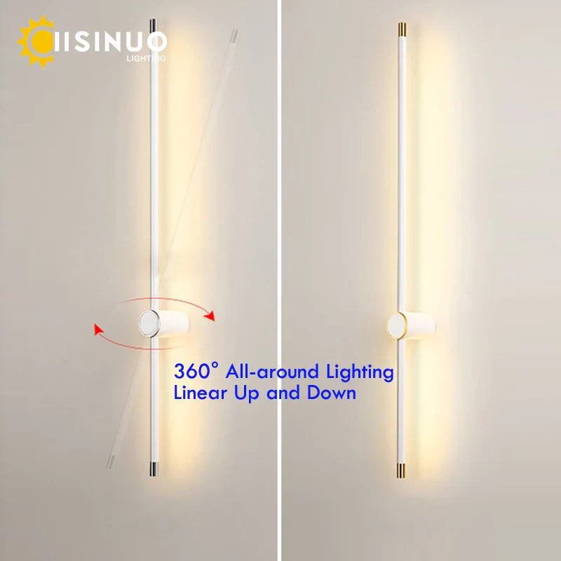 Afralia™ Rotatable Long Wall Sconces for Indoor Living Room Hallway Bathroom Decor