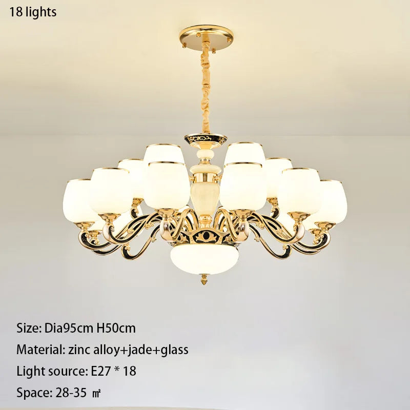 Afralia™ Jade Pendant Lamp: European Luxury for Living Room, Villa, Dining Room, Bedroom