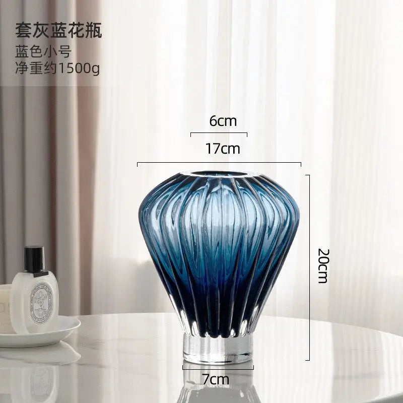 Afralia™ Blue Hot Air Balloon Vase, Lily Flower Arrangement Home Decoration