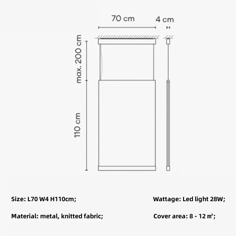 Afralia™ Square Knit Fabric Pendant Light Fixture for Dining Room and Kitchen