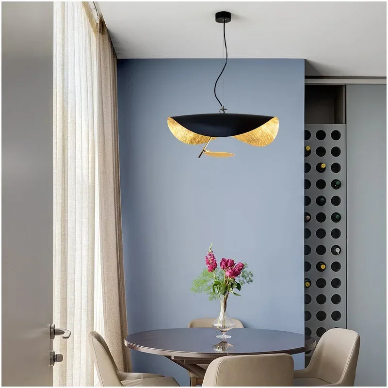 Afralia™ LED Saucer Ceiling Chandelier: Modern & Atmospheric Living Room Pendant Light