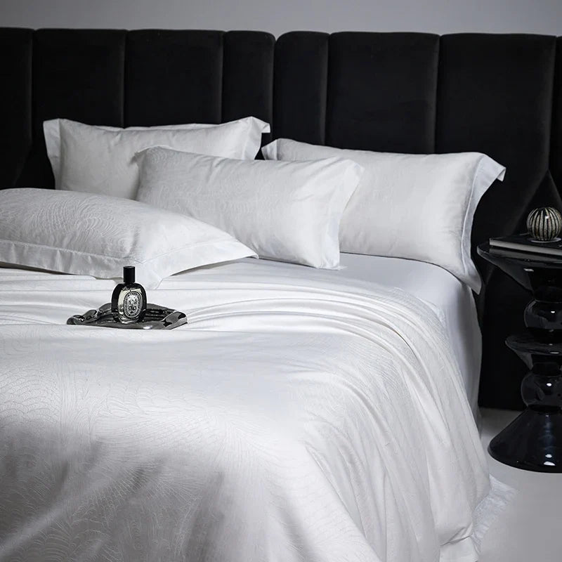 Afralia™ Silky Egyptian Cotton Luxury Bedding Set - Queen King Size Duvet Cover Sheet Pillowcases