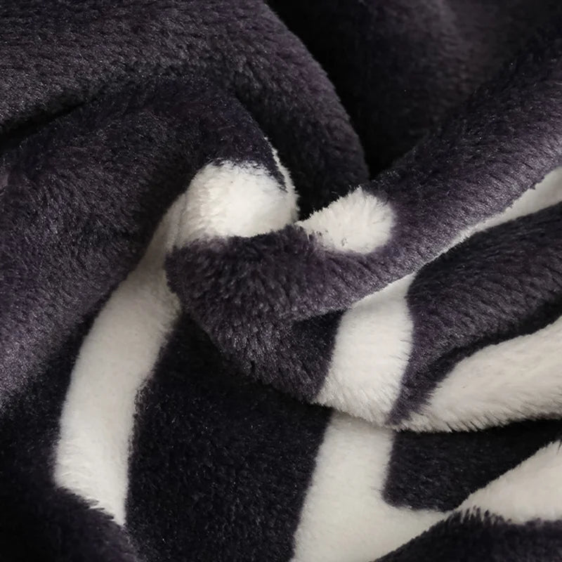 Afralia™ Winter Cute Printed Flannel Blanket for Office Multi Purpose Warm Raschel Blanket