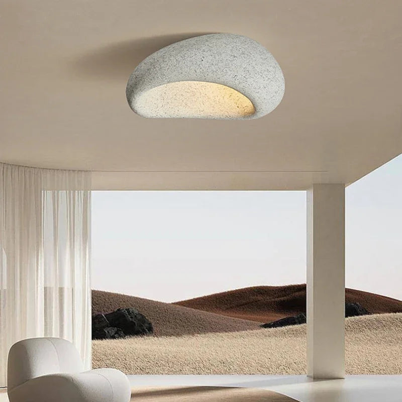 Afralia™ Minimalist Nordic Wabi Sabi LED Ceiling Chandelier for Japan Style Bedroom Lighting