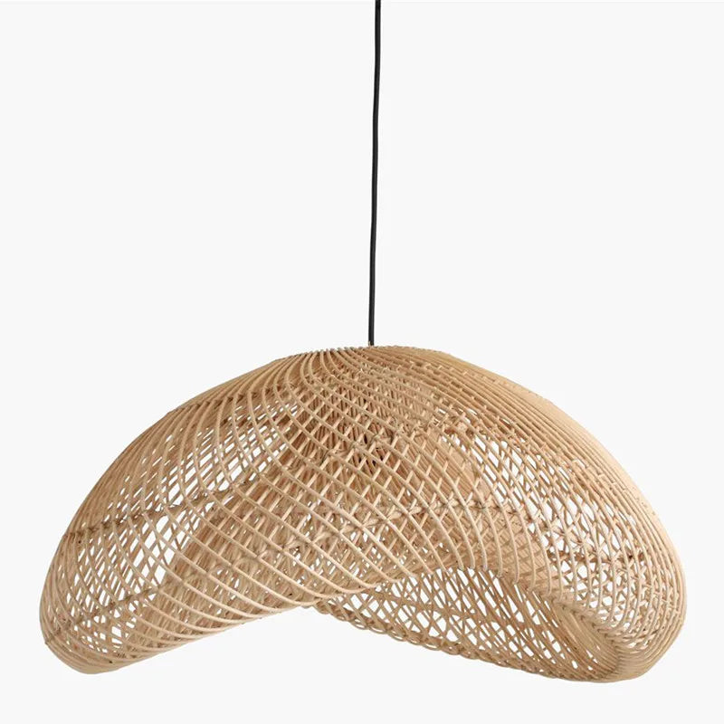 Afralia™ Rattan Chandelier: Handmade Wabi Sabi Tea Room Pendant Lamp, Australia Style