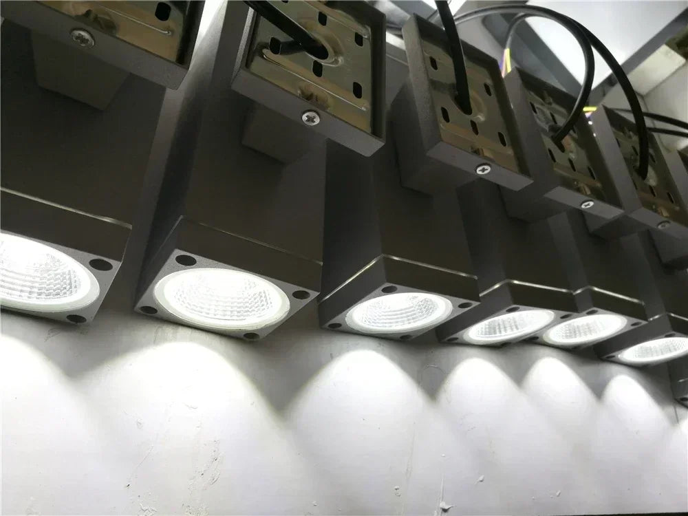 Afralia™ Square LED Outdoor Wall Lamp, 10W/20W Waterproof Porch Light Fixture