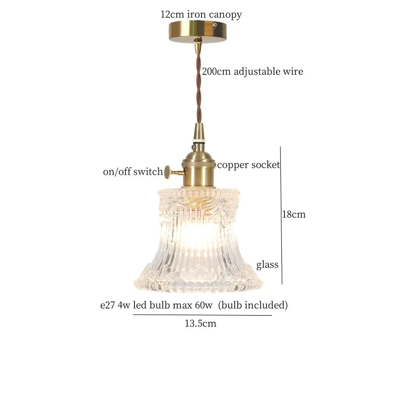 Afralia™ Nordic Clear GlassLED Hanging Lamp for Modern Pendant Lights Decoration