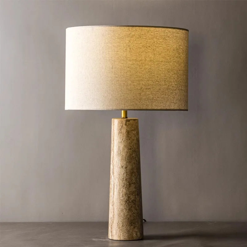 Afralia™ Classic Stone Table Lamp for Bedroom Nightstand and Living Room Decor