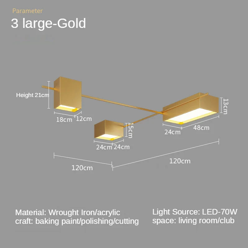 Afralia™ Black Nordic LED Ceiling Lights Chandeliers for Modern Living Room Decoration