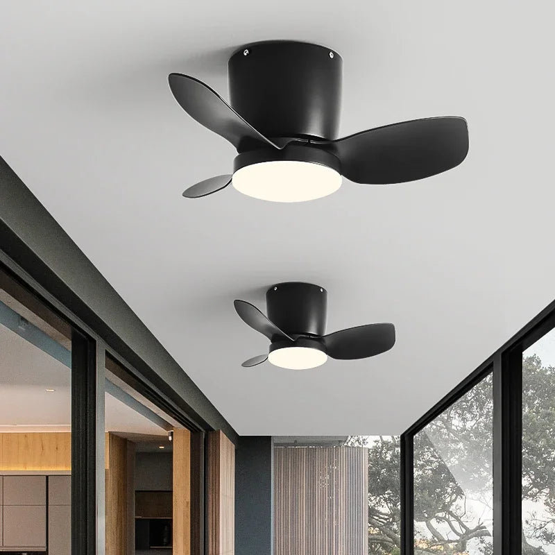 Afralia™ Mini Ceiling Fan Light: Modern Style for Bedroom, Study, Aisle, Balcony, and Dressing Room