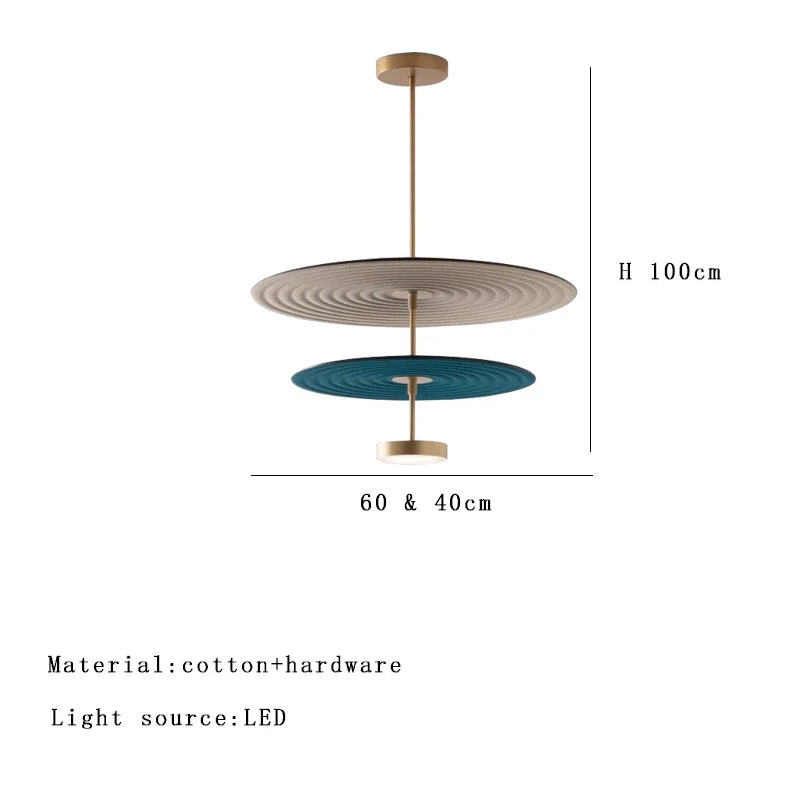 Afralia™ Dimmable Cotton Chandelier | Post-modern Art Decor for Living Room and Office