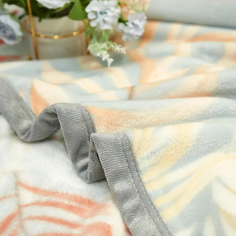 Afralia™ Cozy Flannel Blanket for All Seasons: Double-Sided Velvet Bed Cover, Single Double