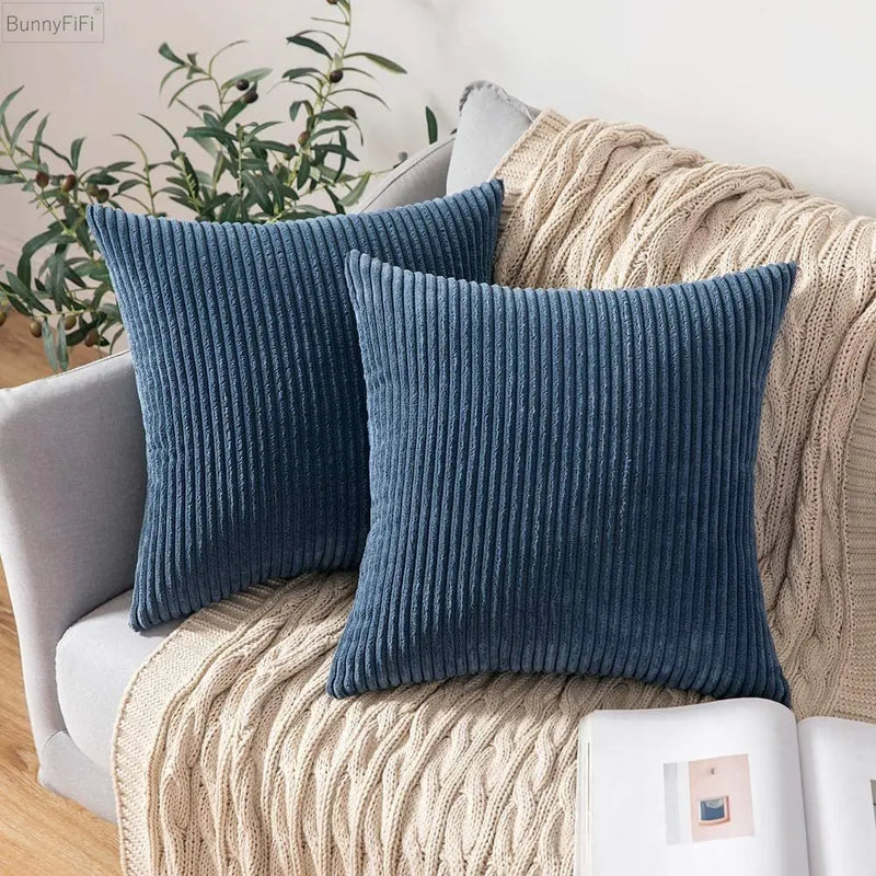 Afralia™ Corduroy Pillow Cover: Striped Cushion for Sofa Bed - Nordic Home Decor