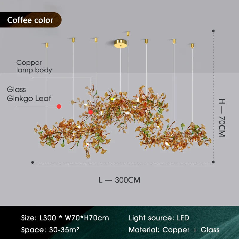 Afralia™ Modern Glass Chandelier Luxury Lighting for Dining Living Room Villa Decor