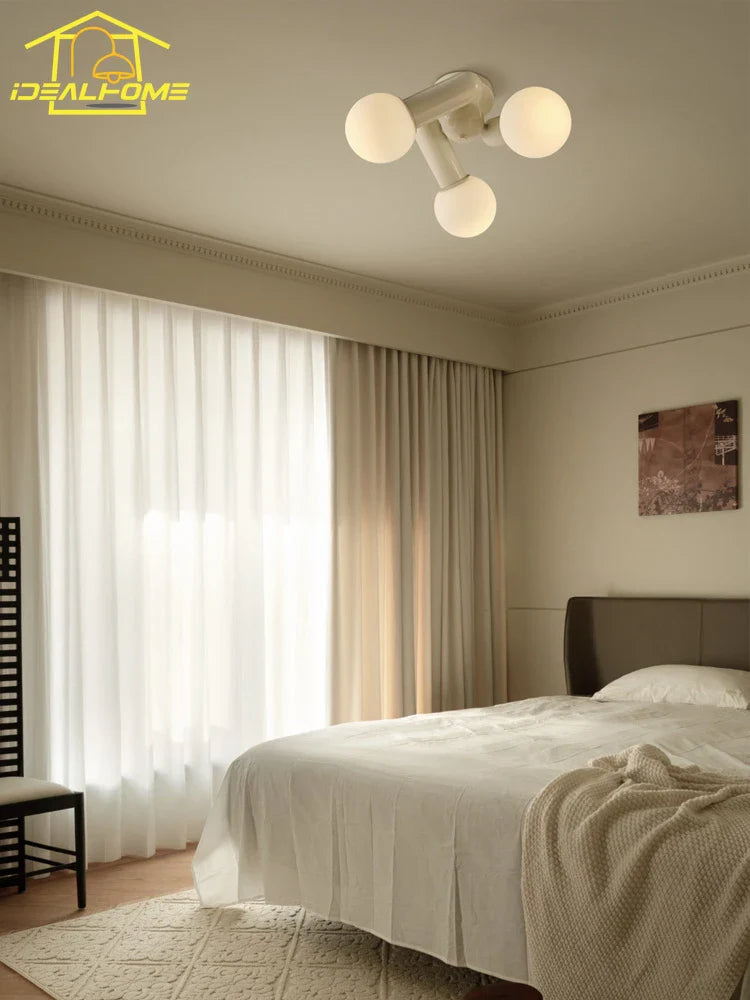 Afralia™ Cream Wind LED Ceiling Light - Modern, Warm, Simple Home Decor