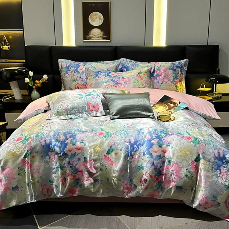 Afralia™ Silky Satin Cooling Bedding Sets for Double King Beds.