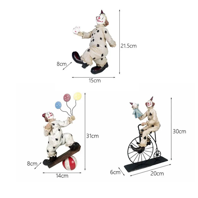 Afralia™ Circus Clown Joker Figurine: Cheerful Buffoon Doll for Home Office Decor