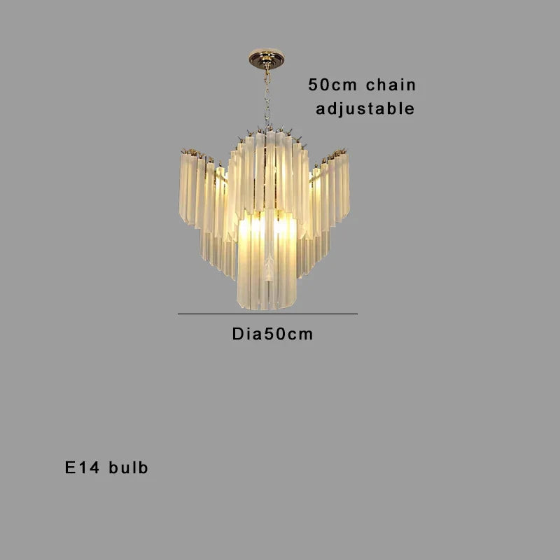 Afralia™ Luxury White Crystal Glass Chandelier for Elegant Villa Living Room Decor