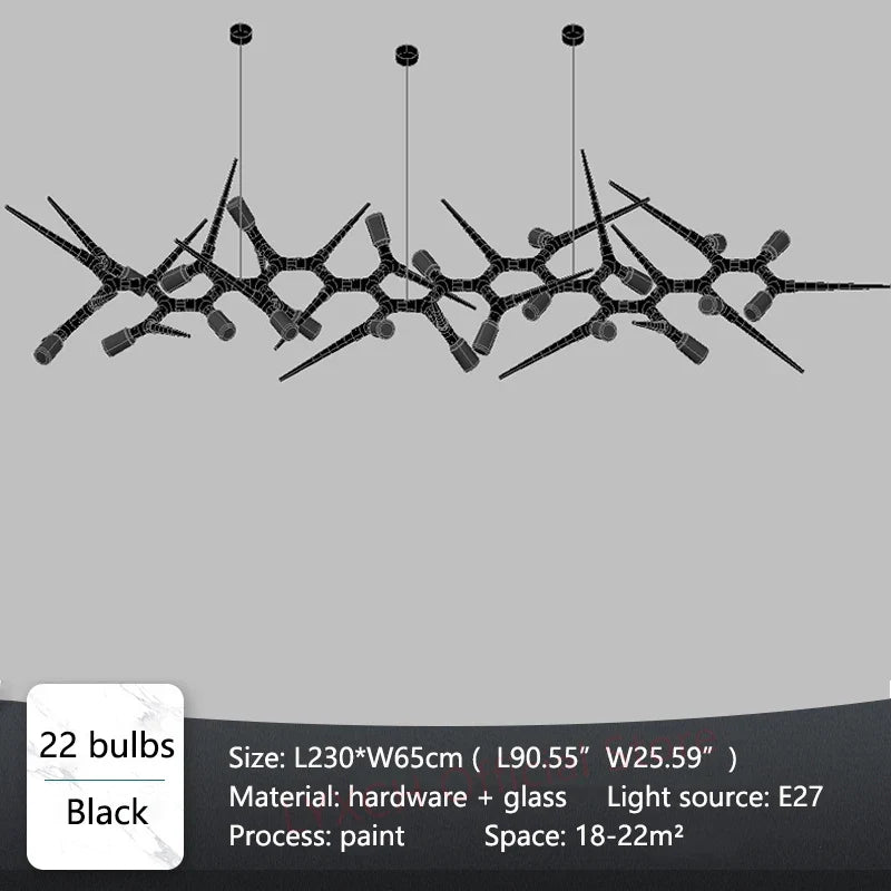 Afralia™ Modern Vintage Black LED Pendant Lamp for Restaurant, Hotel, and Living Room