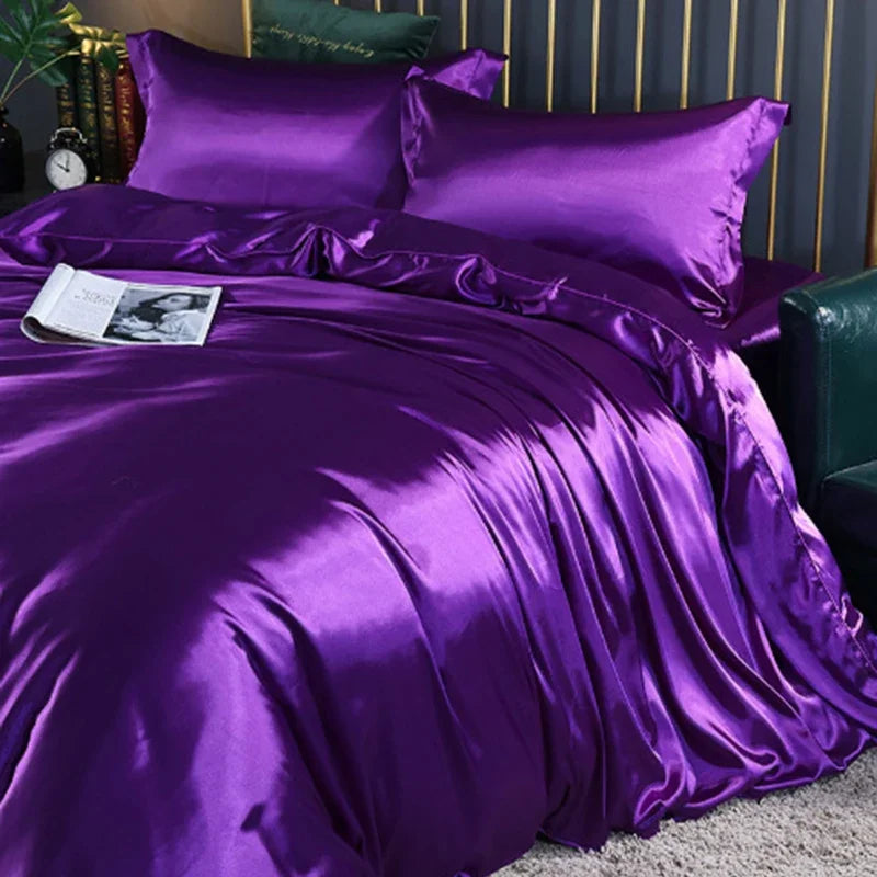 Afralia™ Silk Bedding Sets: Smooth Comforter Covers for Cool Summer Sleep