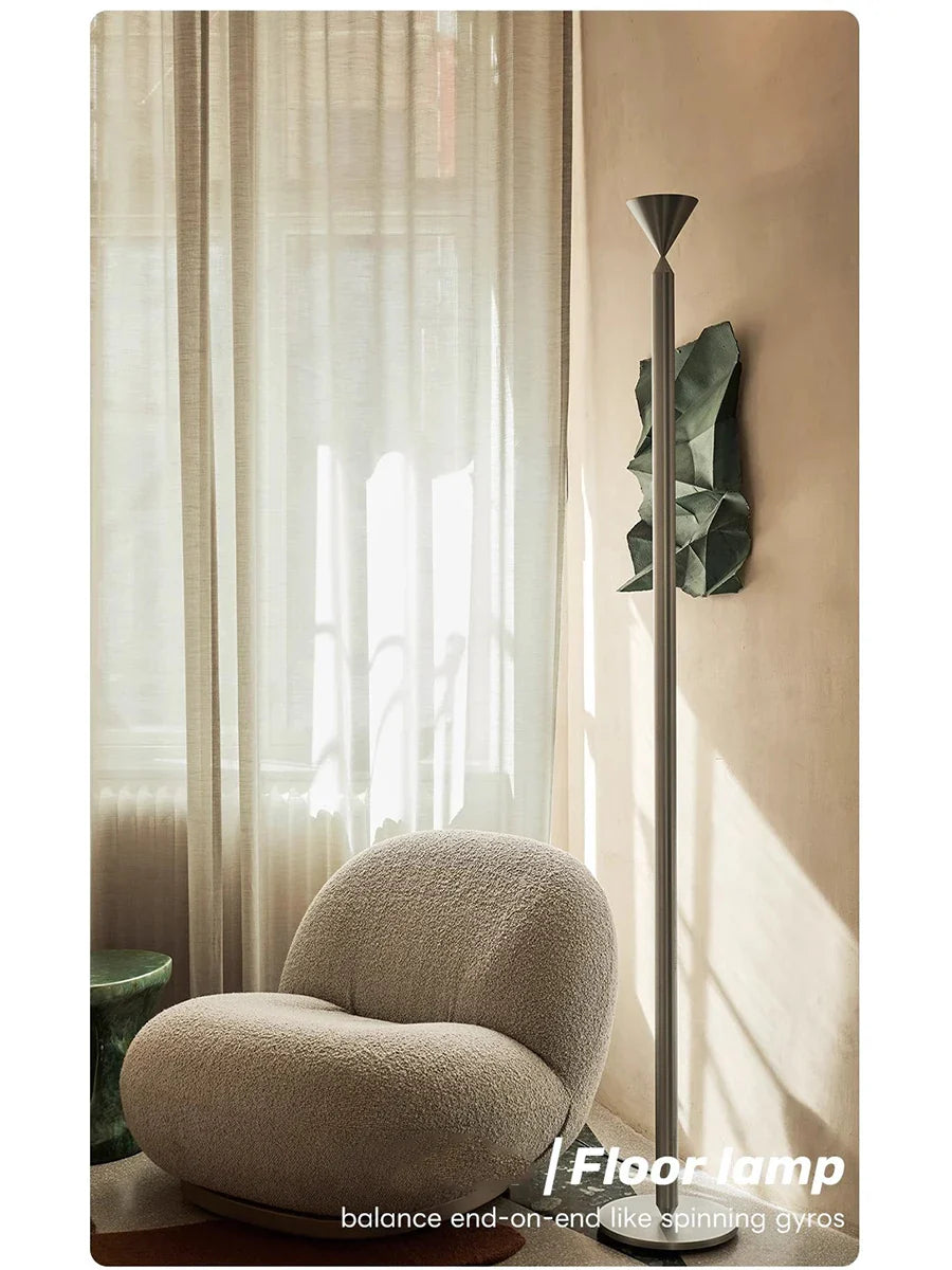 Afralia™ Minimalist Black Floor Lamp Stand Light Silver Simple Design