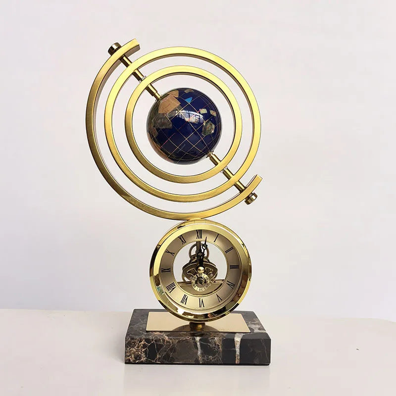 Afralia™ Clock Globe Decoration: Elegant Office & Living Room Home Decor