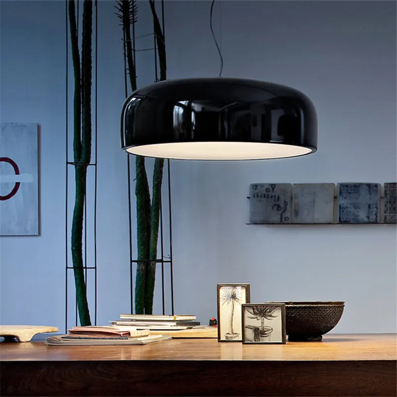 Afralia™ Smithfield Black Suspension Light - Modern Nordic Minimalist LED Lighting for Dining Room