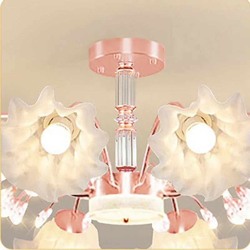 Afralia™ Modern E27 Flower Chandelier for Living Room, Bedroom, and Restaurant