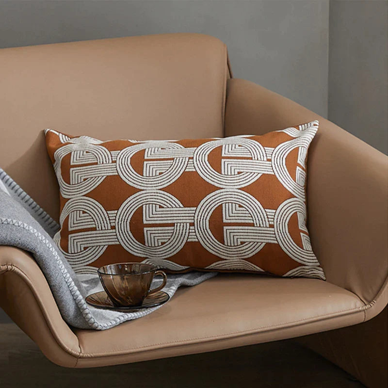 Luxury Geometric Jacquard Pillow Covers by Afralia™ for Stylish Home Decor