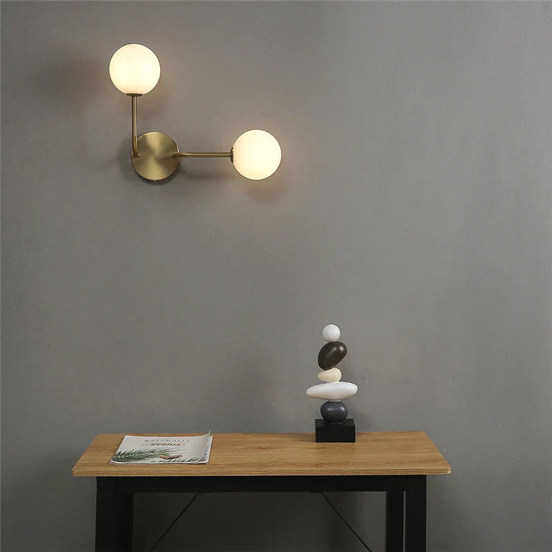 Afralia™ Glass Ball Wall Lamps: Modern Bedroom & Living Room Lighting Fixtures