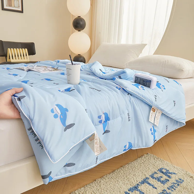 Afralia™ Summer Chill Quilt: Soft, Silky & Breathable Cooling Comforter