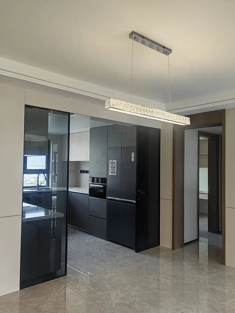 Afralia™ Crystal Pendant Light: Modern Luxury LED Dining Chandelier for Dining Room, Restaurant, Bar