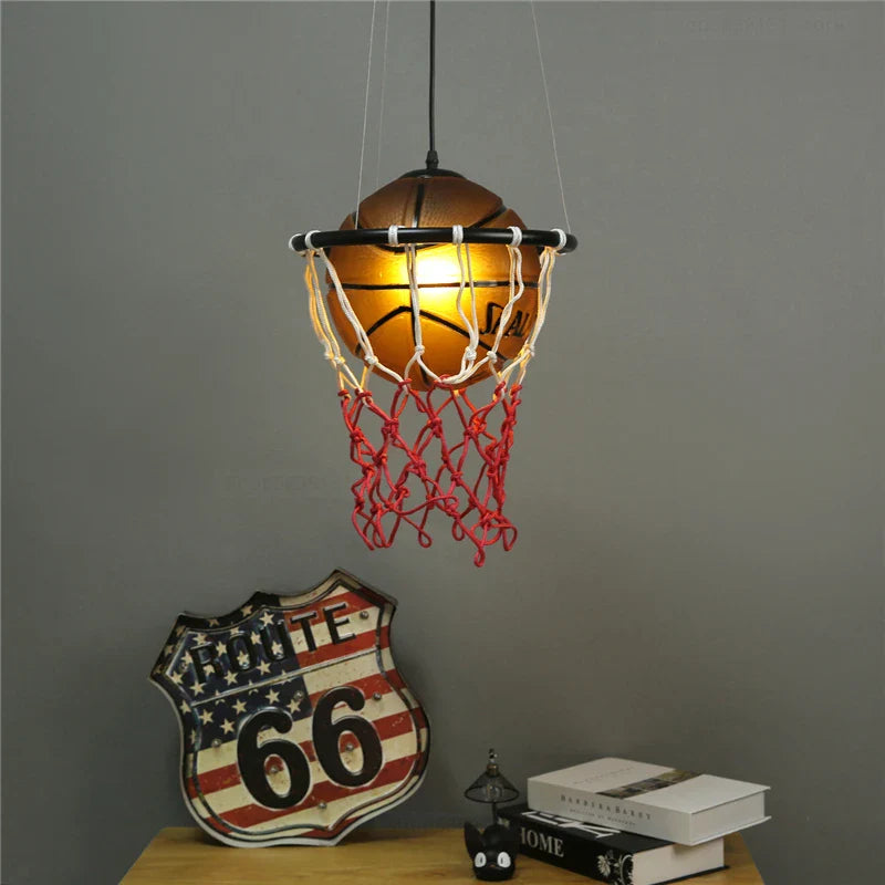 Afralia™ Basketball Pendant Lights: Modern LED Hanging Lamps for Restaurant, Kitchen, Living Room & Kids Room