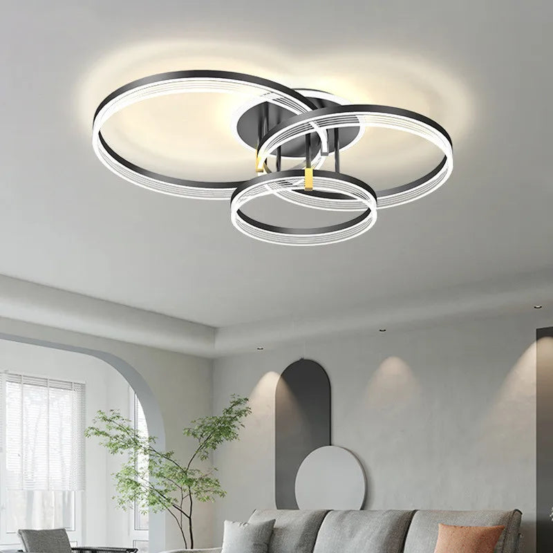 Afralia™ Acrylic Circle Chandelier Pendant Lights - Modern Indoor Lighting Decor for Living Room