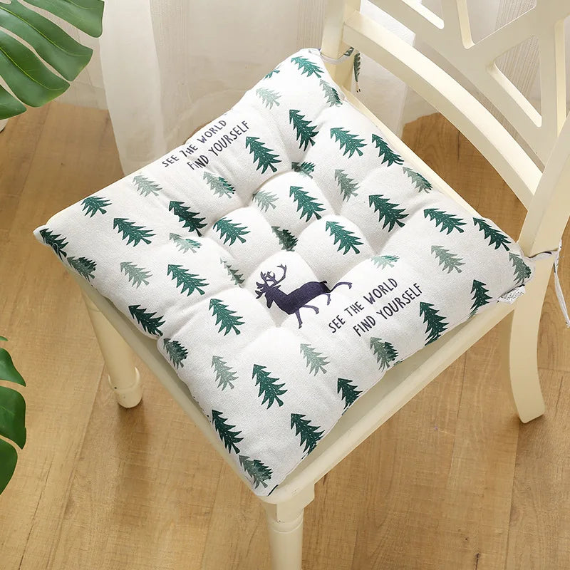 Afralia™ Square Cotton Upholstery Chair Cushion for Office, Home, Car, Garden, or Lounge