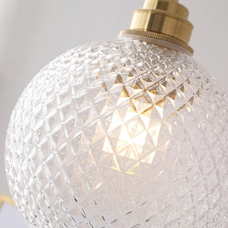 Afralia™ Glass Globe LED Pendant Light Fixture for Porch Kitchen Aisle, Adjustable Hanging Lamp