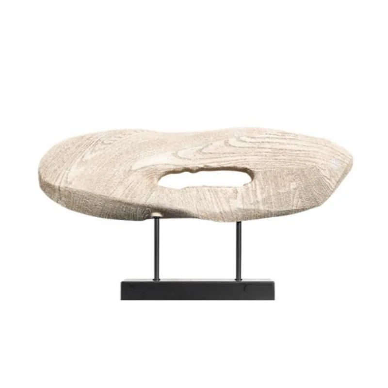 Afralia™ Tree Hole Resin Statue Wood-grain Decorative Figurines for Home Display