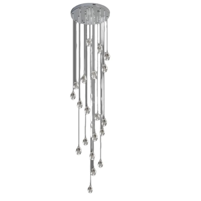 Afralia™ Crystal Chandelier Pendant Light for Modern Staircase & High Ceilings