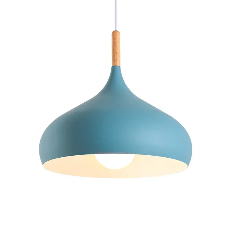 Afralia™ Nordic Macaroon Color Pendant Light LED Single Head Chandelier for Kitchen & Cafe
