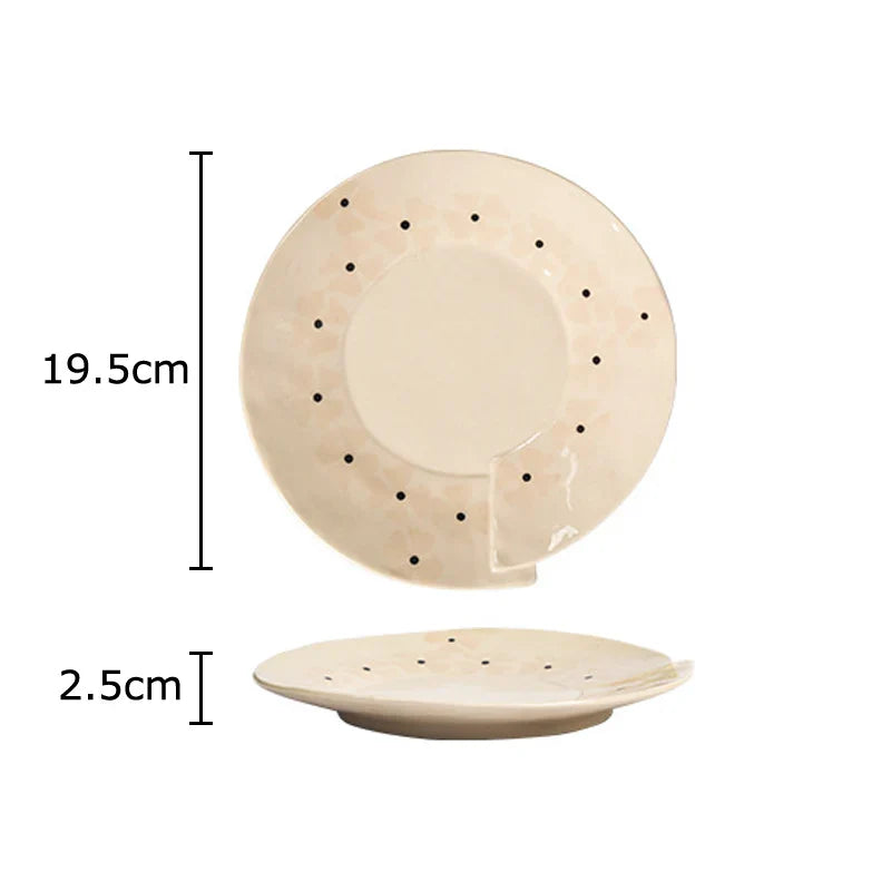 Afralia™ Cherry Blossom Ceramic Cup&Saucer - Floral Pattern Coffee Mug Milk Tea Juice Container