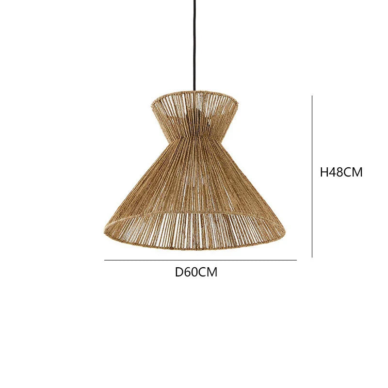 Afralia™ Hand-Woven Hemp Rope Pendant Lamp: Retro Kitchen Island Hanging Light