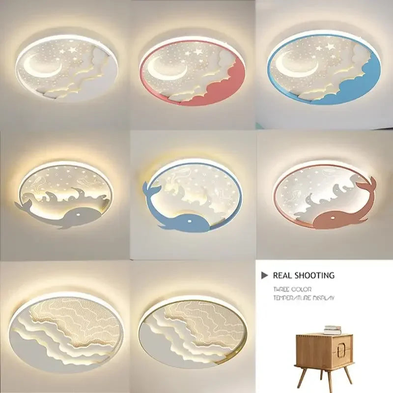 Afralia™ Kids LED Ceiling Light for Nursery Bedroom Decor