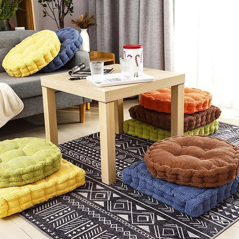 Afralia™ Corduroy Tufted Floor Seat Cushion for Indoor Living Room Balcony Meditation