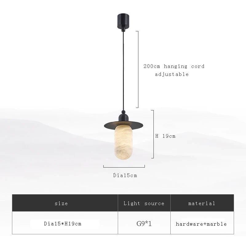 Afralia™ Oval Black Spanish Acrylic Pendant Light for Elegant Bedroom Decor