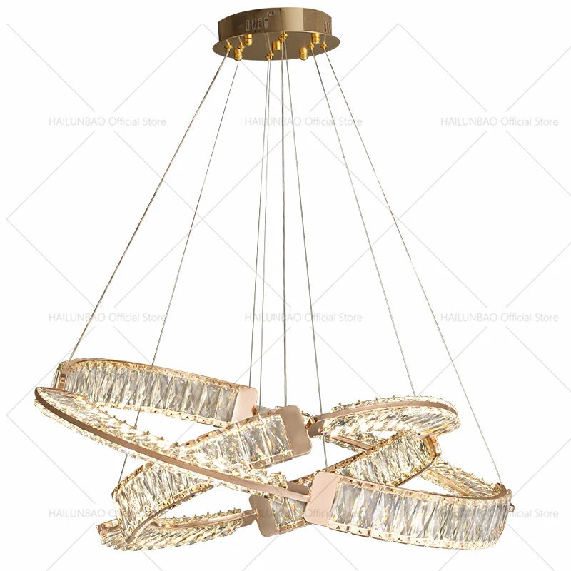 Afralia™ Light Luxury Crystal Chandelier for Elegant Living & Dining Atmosphere