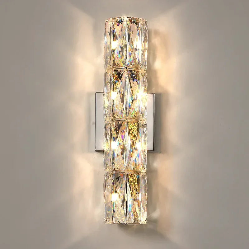 Afralia™ Luxury Crystal Wall Light for Living Room & Bedroom, Hotel Villa Corridor Bracket Light