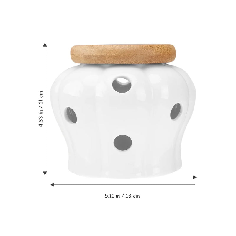 Afralia™ Ceramic Storage Jar with Lemon Design - Kitchen Storage Container