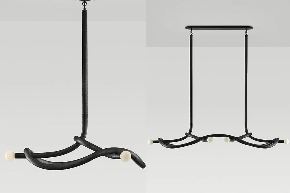 Afralia™ Art Deco Brass & Black Chandelier: Dimmable Modern Ceiling Light for Dining & Living Room